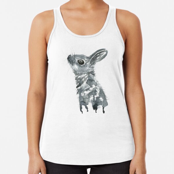 Cute watercolor baby bunny Racerback Tank Top
