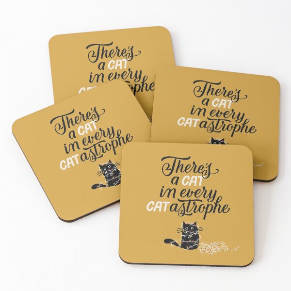 Item preview, Theres a Cat in Every Catastrophe - Funny Christmas Card designed and sold by Kerstin Ebner.
