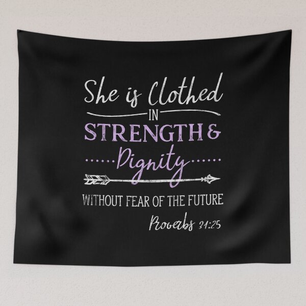 Item preview, Womens Christian Clothed Strength Dignity Saying Bible Verse Gift  designed and sold by CreatedByHeidi.