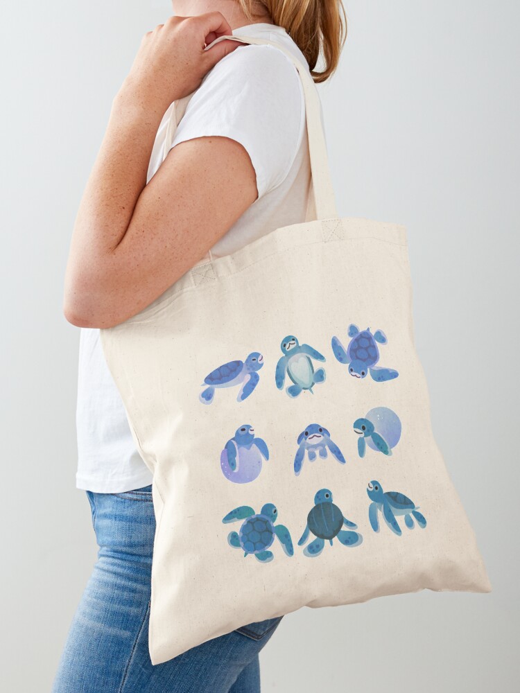 Thumbnail 1 of 5, Tote Bag, Baby sea turtles designed and sold by pikaole.