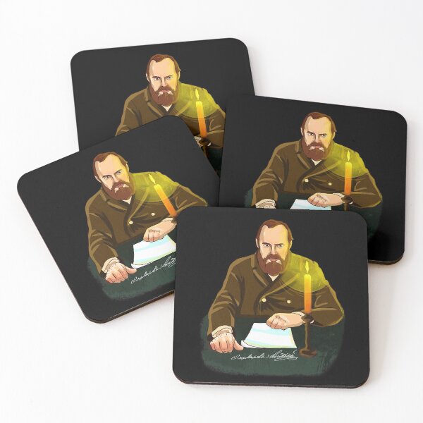 Item preview, Dostoevsky in Candlelight Portrait with Autograph   designed and sold by dostoevskyme.