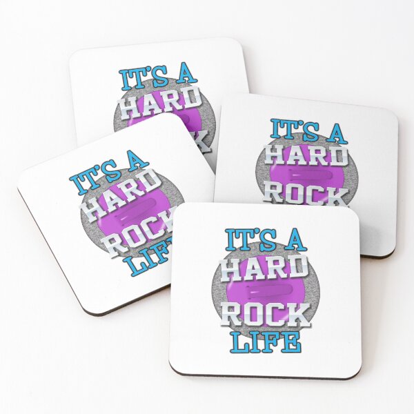 Item preview, 'It's A Hard Rock Life' (White ALT) designed and sold by The Button Gal.