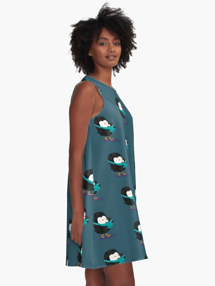 Alternate view of Penguin Dad and Baby Penguin A-Line Dress