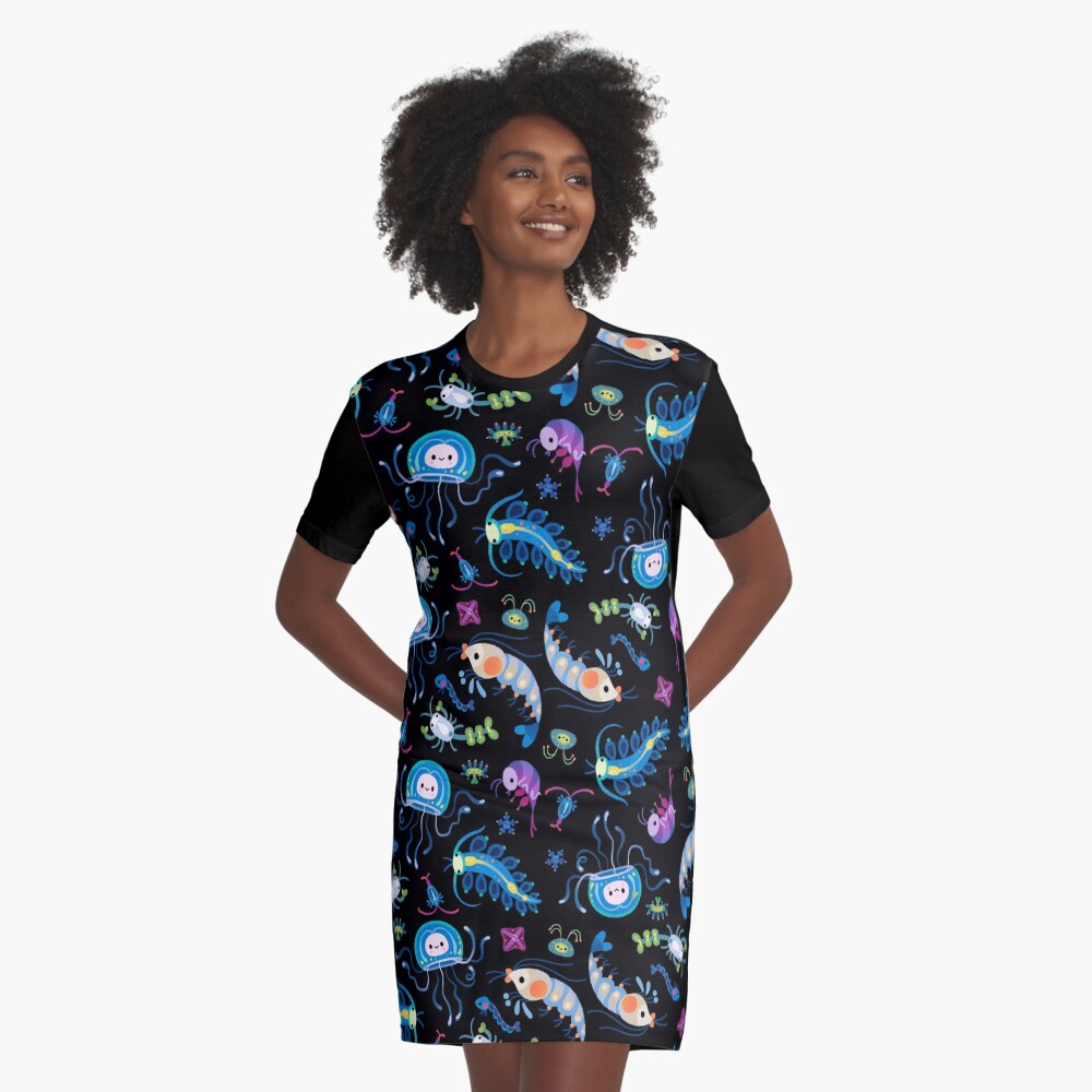 Zooplankton Graphic T-Shirt Dress