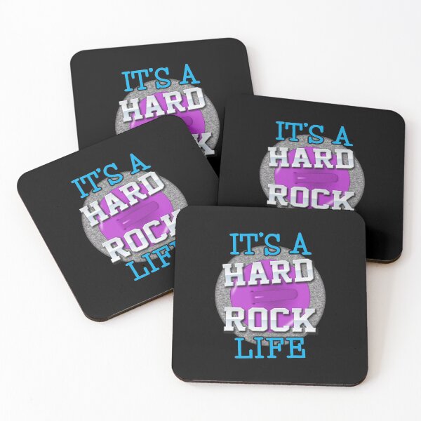 Item preview, 'It's A Hard Rock Life' (Black ALT) designed and sold by The Button Gal.
