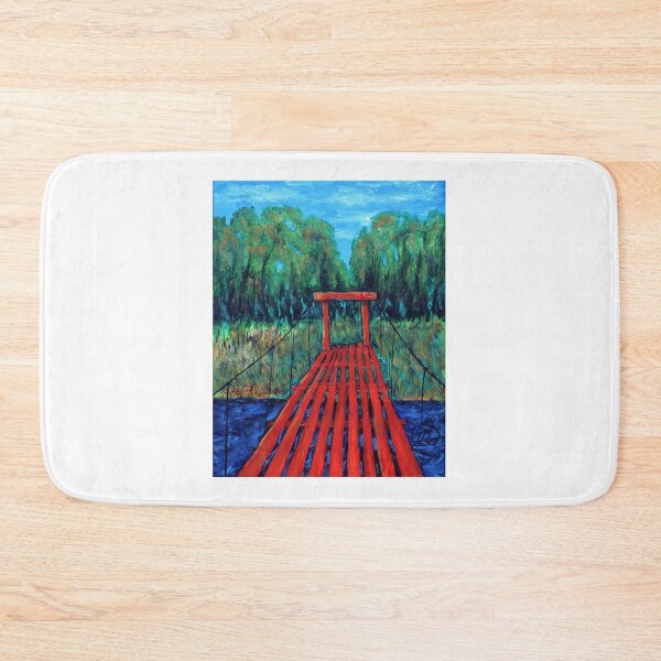 Item preview, Oil Painting - Red Bridge. Kamchatka, Russia 2011 designed and sold by Igor Pozdnyakov.
