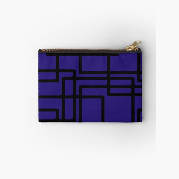 Item preview, Retro Modern Black Rectangles On Midnight Blue designed and sold by taiche.