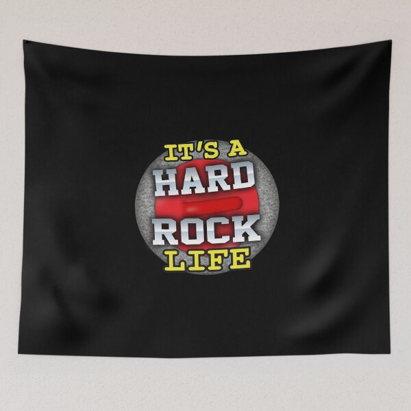 Item preview, 'It's A Hard Rock Life' (Black ALT1) designed and sold by The Button Gal.