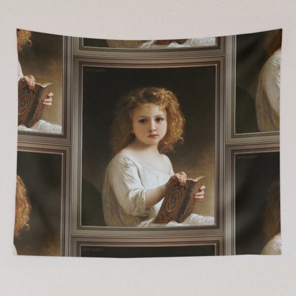 Item preview, The Story Book by William-Adolphe Bouguereau Old Masters Reproduction designed and sold by Xzendor7 Digital Art Creations.