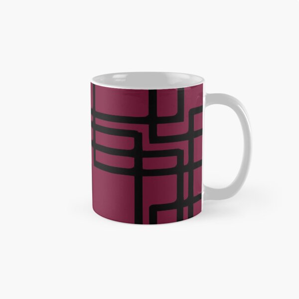 Aperçu de l'œuvre Rectangles noirs rétro modernes sur rose fucshia créée et vendue par taiche.