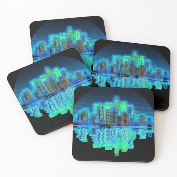 Item preview, Reflective Glowing Neon City Skyline designed and sold by EightWinds.