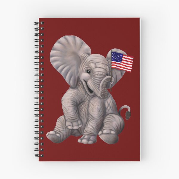 Item preview, Elephant waving the American Flag designed and sold by Mehu.