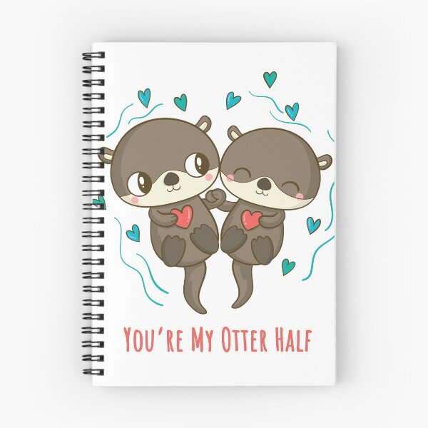 Item preview, You're My Otter Half - Cute Otters Holding Hands designed and sold by GasparArts.