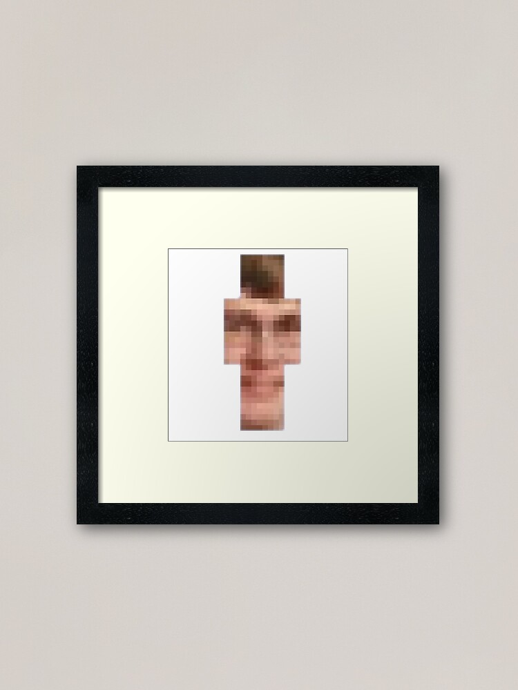 Callmecarson Minecraft Skin Framed Art Print By Ironmaniac Redbubble