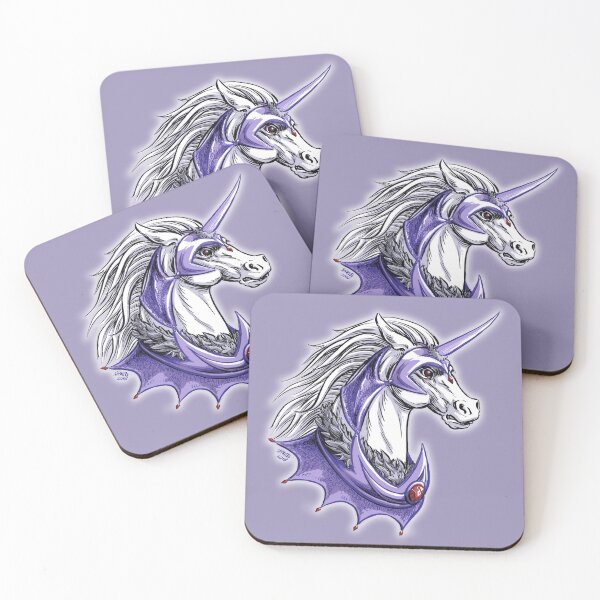 Item preview, Unicorn of Grim Battle Fantasy Artwork designed and sold by stephsmith.