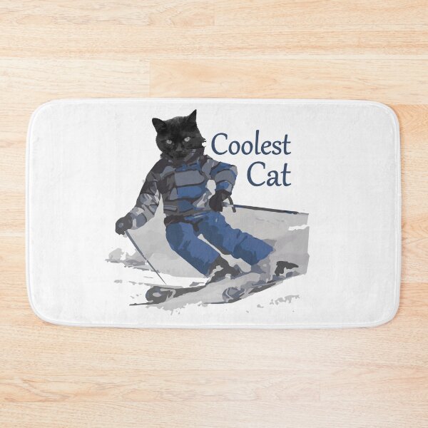 Item preview, Cat skiing coolest cat designed and sold by AkraidaxDesign.