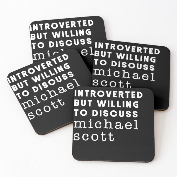 Item preview, introverted but willing to discuss Michael Scott designed and sold by DataDumb.