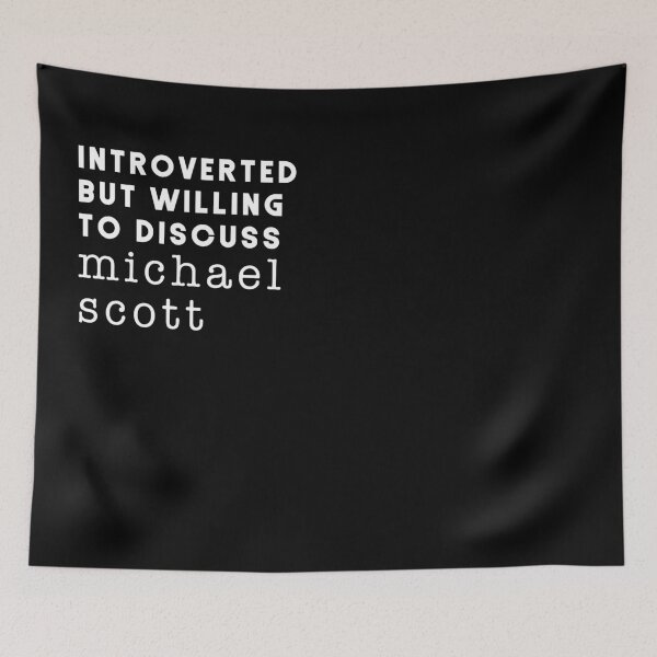Item preview, introverted but willing to discuss Michael Scott designed and sold by DataDumb.