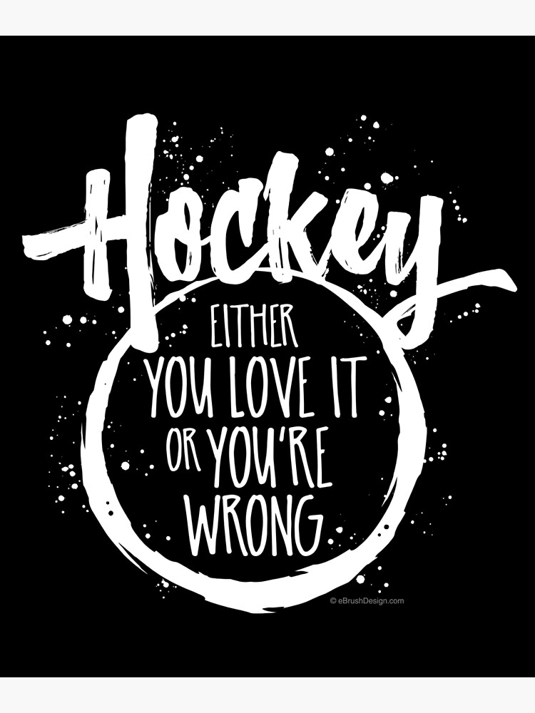 Love Hockey Poster For Sale By Ebrushdesign Redbubble