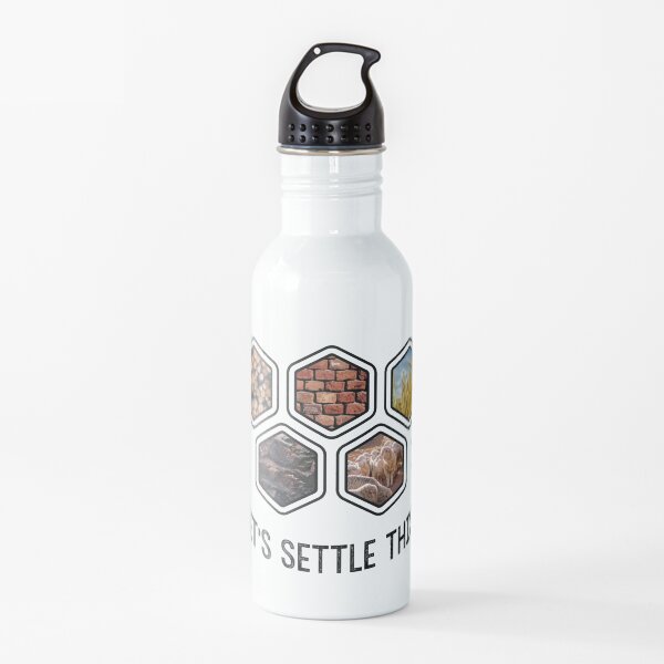 LET'S SETTLE THIS Settlers of Catan Water Bottle