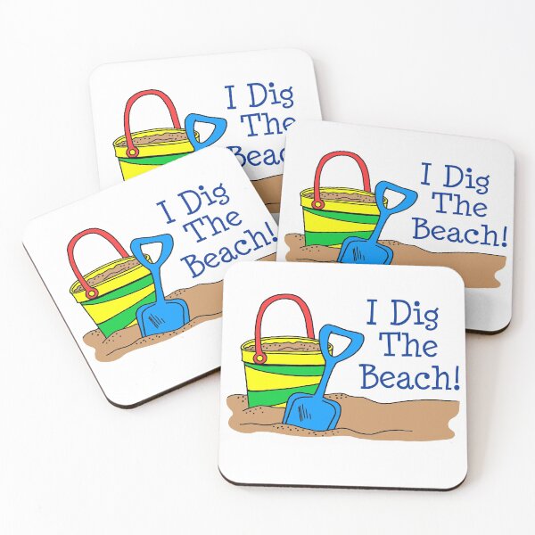 Item preview, I Dig The Beach Kids Cartoon Beach Pail designed and sold by jaycartoonist.