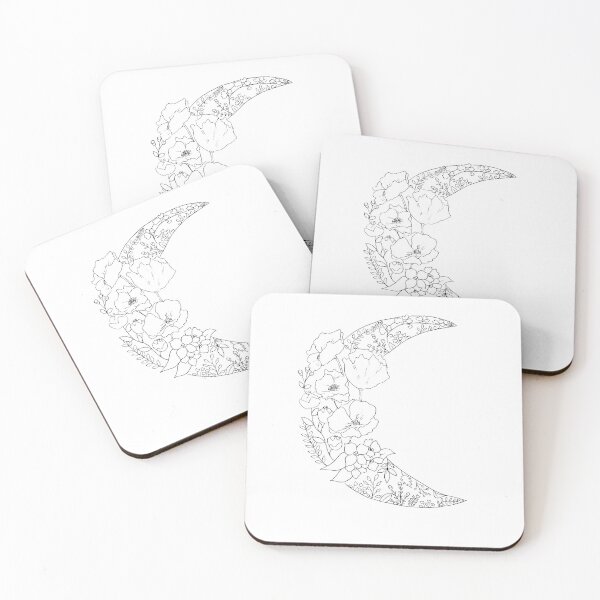 Item preview, Black and white flower moon designed and sold by silviagb.