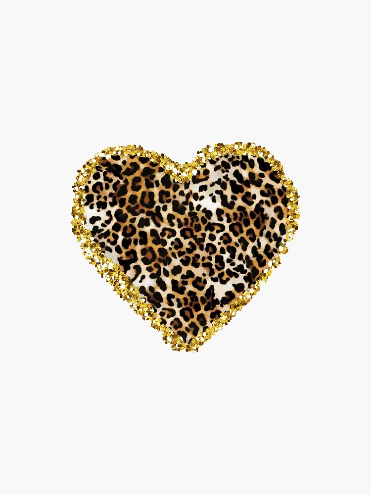 "Cheetah Print Heart" Sticker by emmelenz | Redbubble
