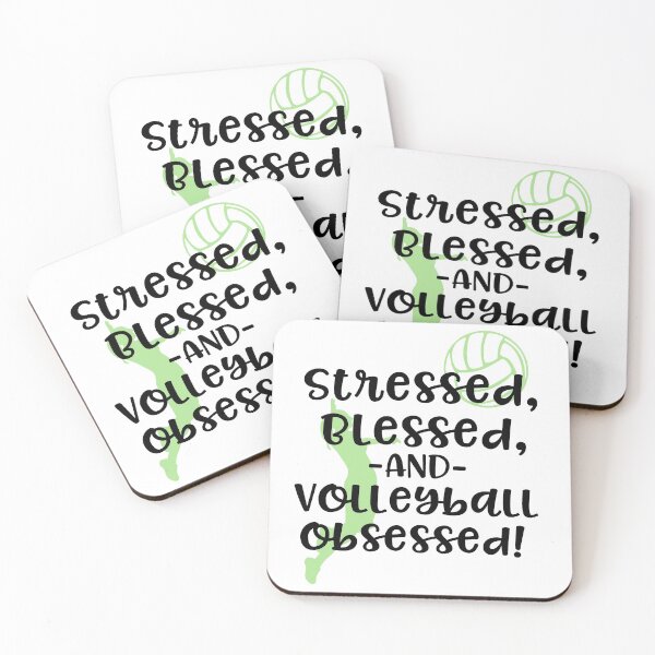 Item preview, Stressed, blessed, and Volleyball Obsessed! Sports designed and sold by faithfullyyours.