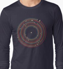 Vinyl music metro record map labyrinth Long Sleeve T-Shirt