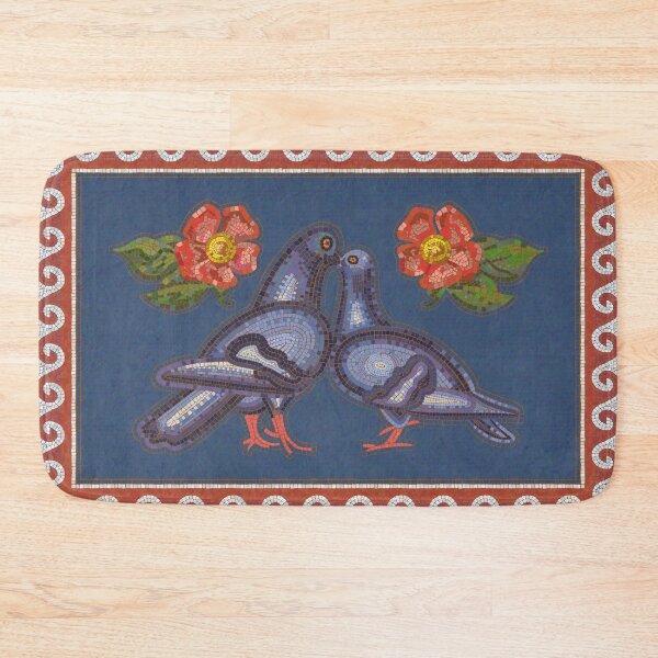 Item preview, Romantic Couple Of Pigeons Roman Mosaic Vintage designed and sold by okpinsPets.