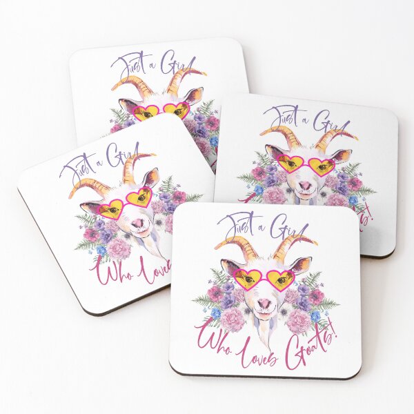 Just a Girl Who Loves Goats Coasters (Set of 4)