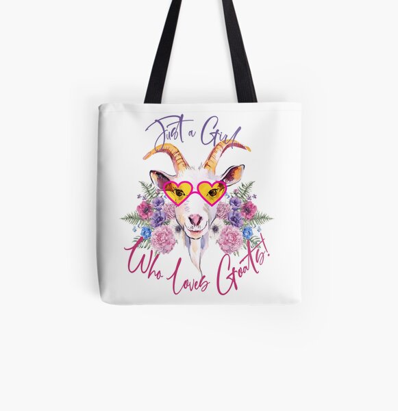 Just a Girl Who Loves Goats All Over Print Tote Bag