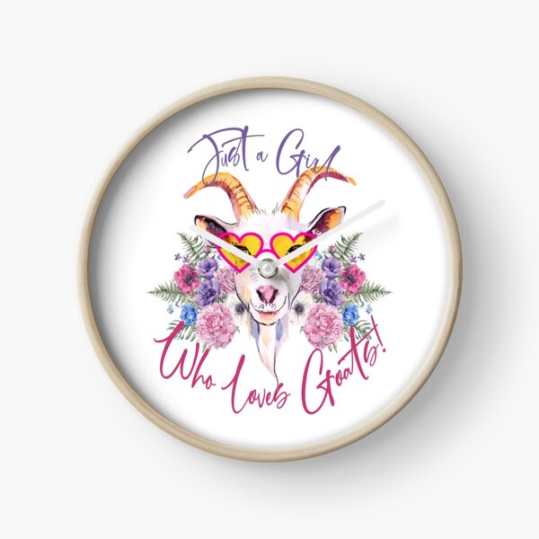 Just a Girl Who Loves Goats Clock