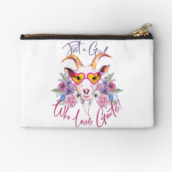 Just a Girl Who Loves Goats Zipper Pouch