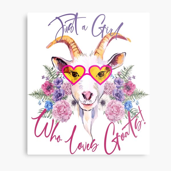 Just a Girl Who Loves Goats Metal Print