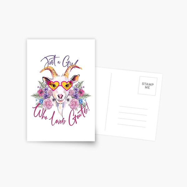 Just a Girl Who Loves Goats Postcard