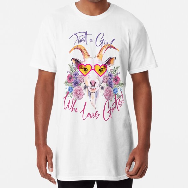 Just a Girl Who Loves Goats Long T-Shirt