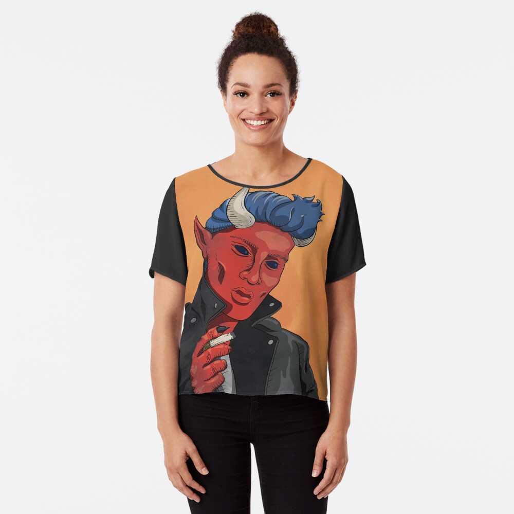 Dapper Devil Chiffon Top