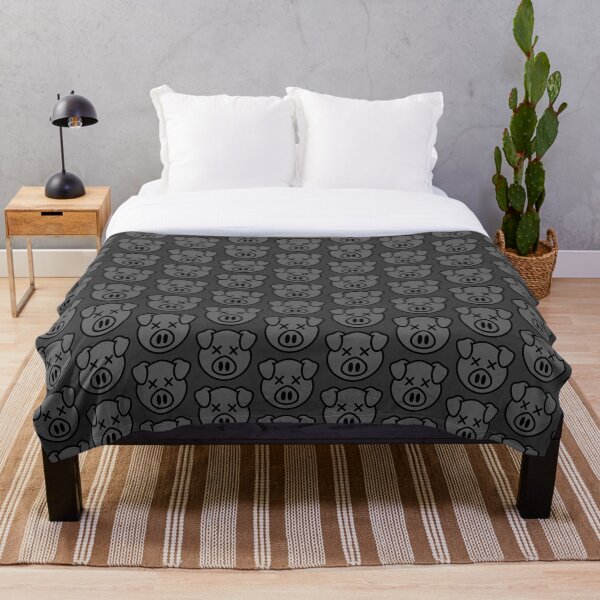Shane Pig Merch Noir Throw Blanket