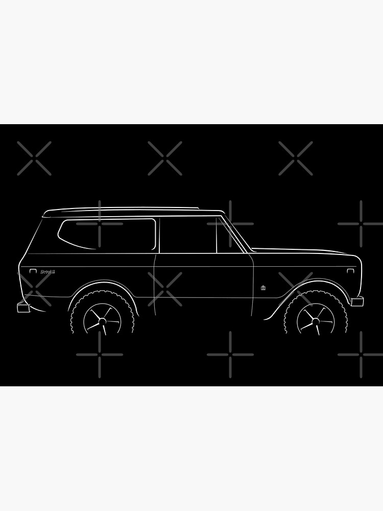 International Harvester Scout 2 - profile stencil, white by mal-photography