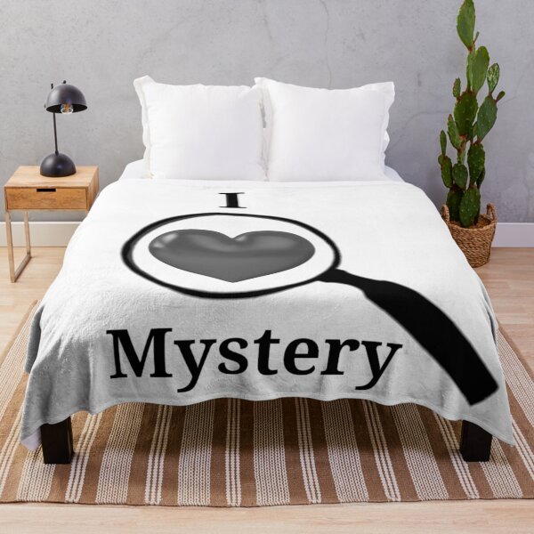 Item preview, I <3 Mystery Magnifying Glass black and white designed and sold by Fireflies2344.