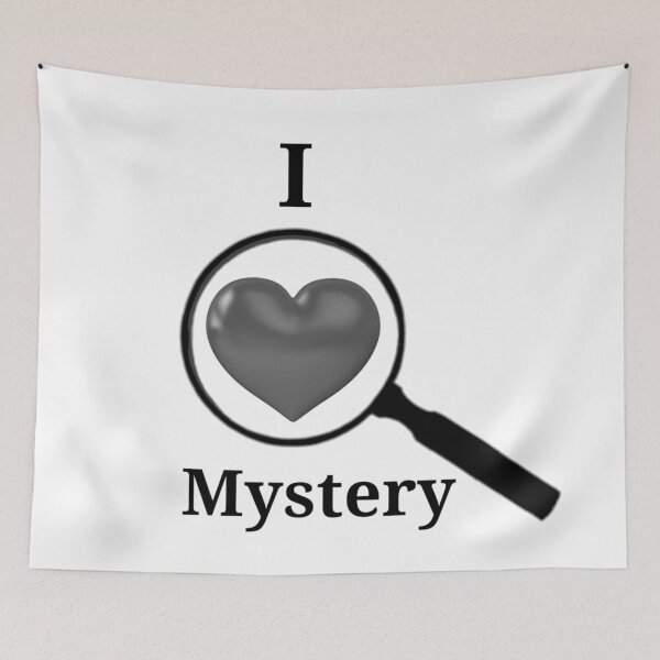Item preview, I <3 Mystery Magnifying Glass black and white designed and sold by Fireflies2344.