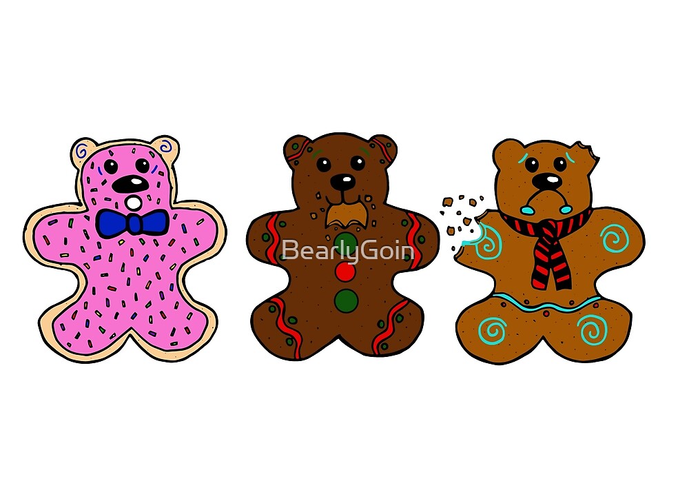 “Gingerbread Bears” by BearlyGoin | Redbubble