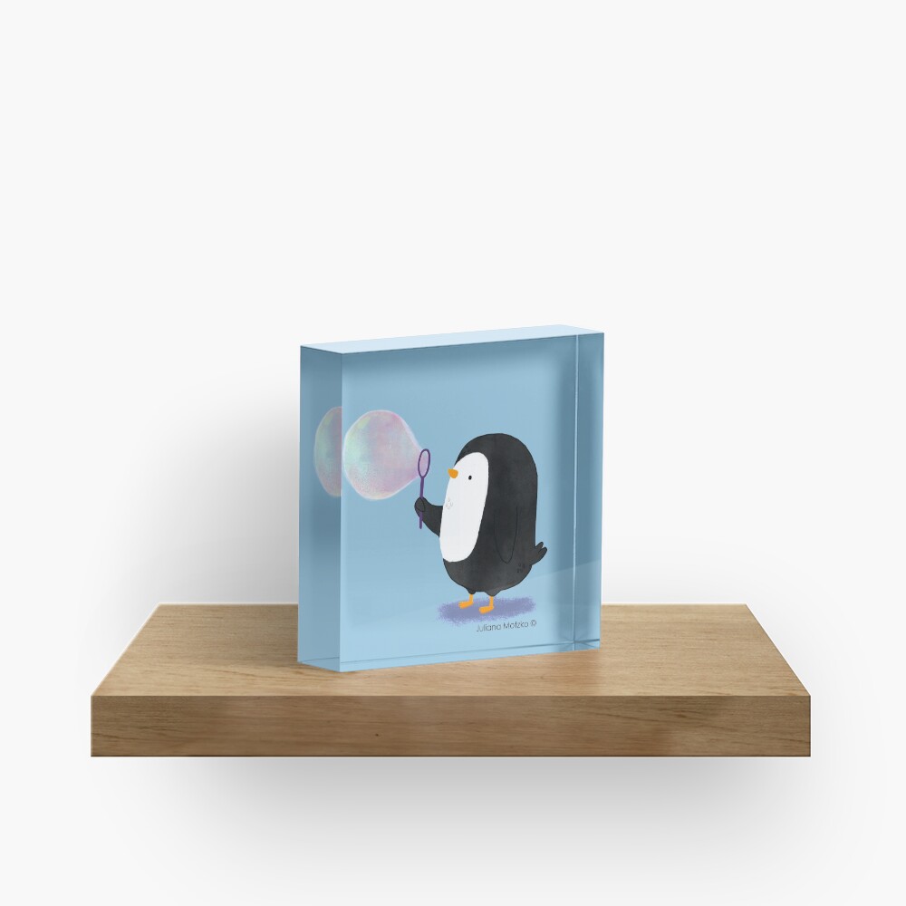 Bubbles Penguin Acrylic Block