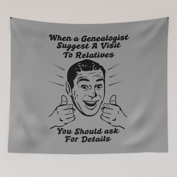Item preview, Genealogist Visits Relatives Funny Genealogy  designed and sold by CharJens.