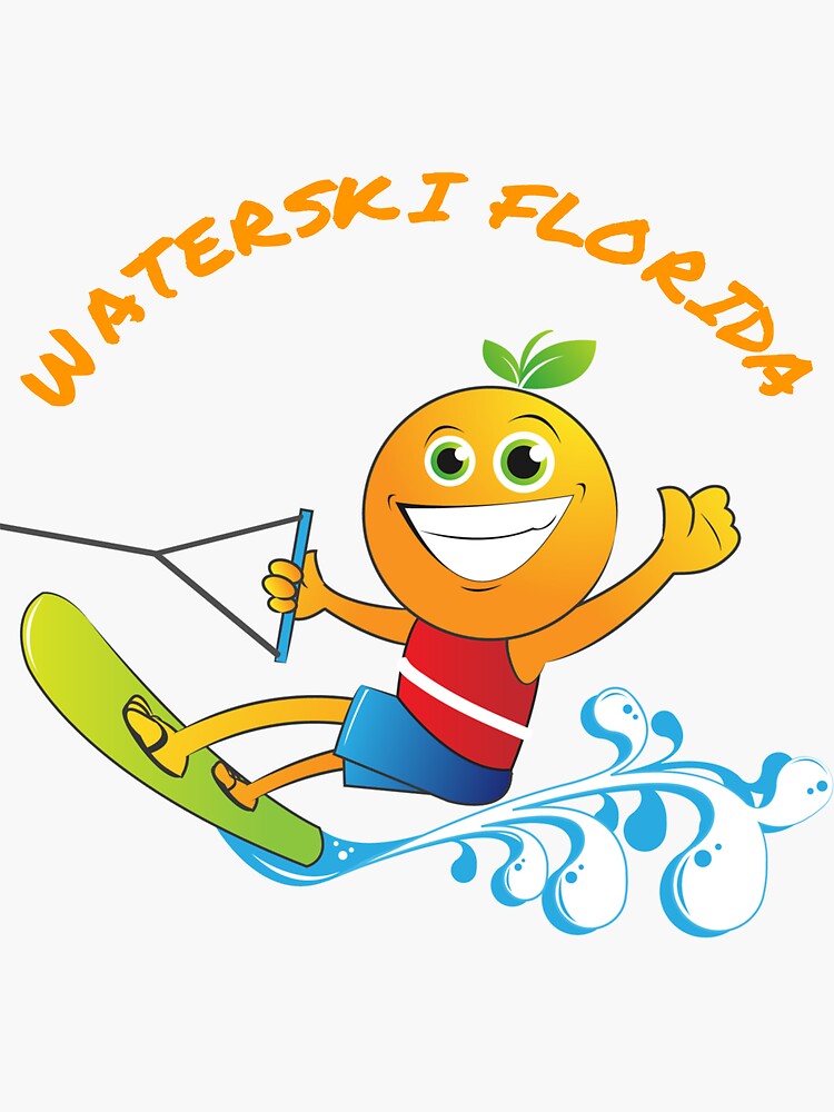 "Water Ski Florida FloridaOrange" Sticker for Sale by FloridaOrange