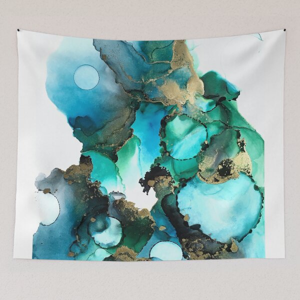 Item preview, Alcohol ink - Turquoise Burst designed and sold by Artsan-Design.