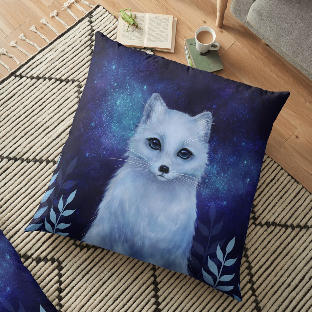 Winter fox Floor Pillow