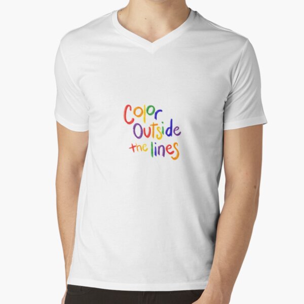 Color Outside the Lines by Jami Amerine V-Neck T-Shirt