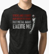 Camiseta de tejido mixto Palos y piedras